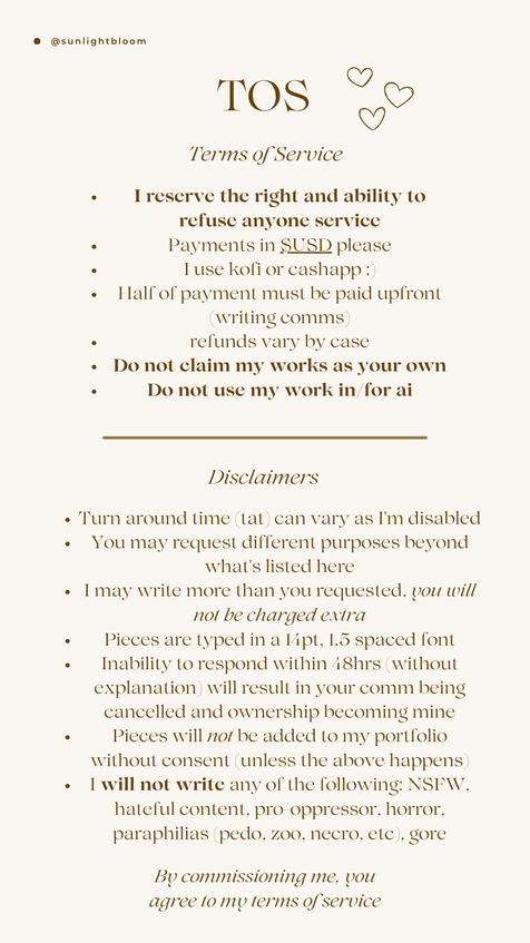 terms of service
